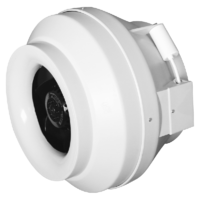 Вентилятор канальный центробежный 680 куб.м/час 85Вт 220В для приточной и вытяжной вентиляции (диам.160мм) корпус поллимер